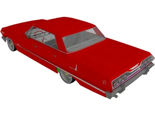 Chevrolet Impala 4-door (1963) 3D Model