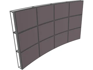 Video Wall 3D Model