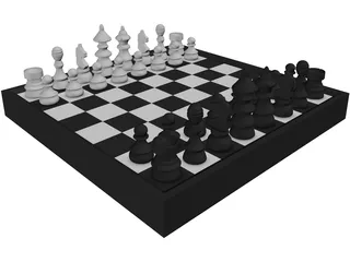 Chess Board 3D Model