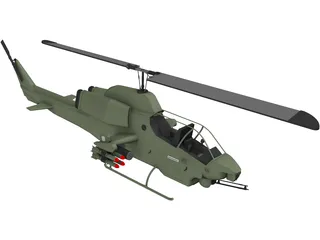 Bell AH-1W SuperCobra 3D Model