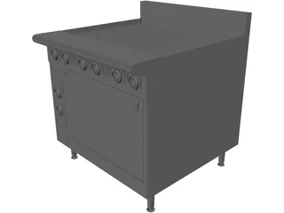 Broiler Under-Fired Gas 36 3D Model