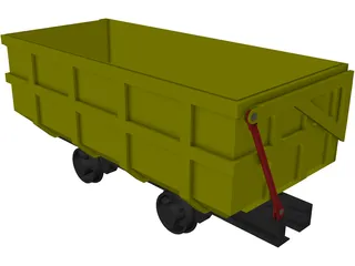 Mine Cart 3D Model