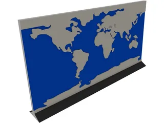 Earth Map 3D Model