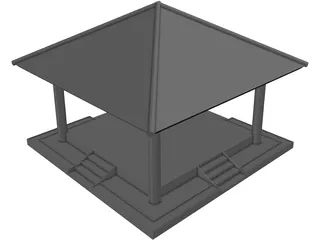 Javanese Gazebo 3D Model