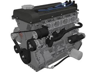 Caterham Duratec Engine 3D Model