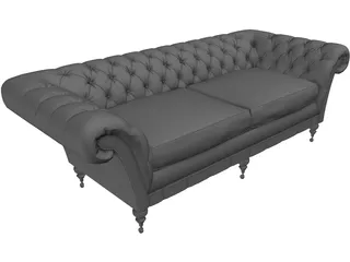 Sofa Chasterfield 3D Model