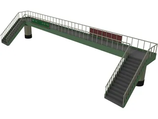 Japanese Foot Bridge 3D Model