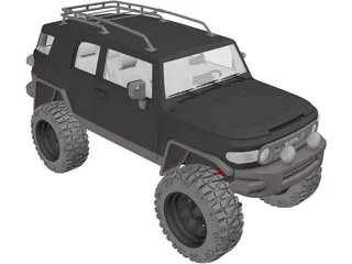Toyota FJ Cruiser (2013) (Lifted) 3D Model