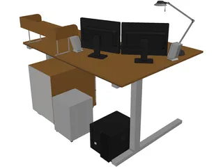 Corner desktop 3D Model