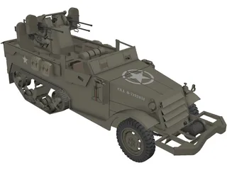 M16 Half Track 3D Model