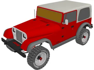 Jeep Wrangler Montata (1988) 3D Model
