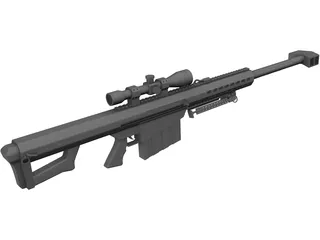 Barrett M82 3D Model