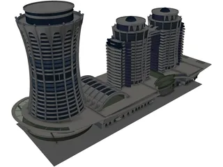 Azim Zadeh Tower 3D Model