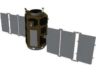 Kompsat 2 Artificial Satellite 3D Model