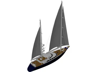 Sailboat 3D Model