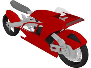 Electric Motorcycle Concept 3D Model