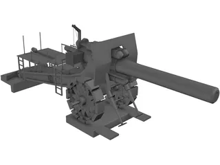 Big Bertha 42 cm 3D Model