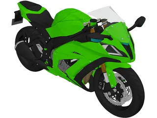 Kawasaki ZX10R (2012) 3D Model