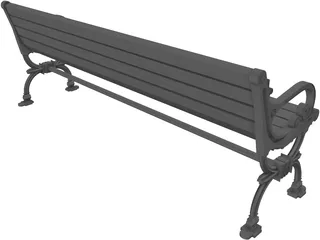 Street Bench 3D Model