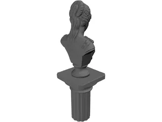 Woman Goddess Statue 3D Model