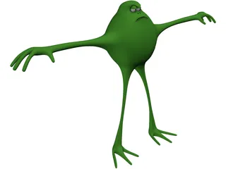 Cartoon Frog 3D Model