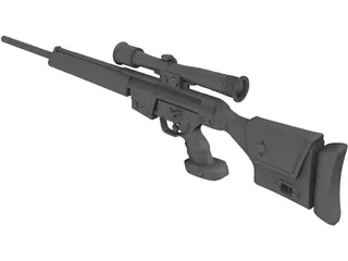 PSG-1 Sniper Rifle 3D Model