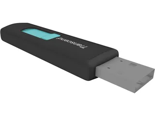 Transcend USB Pendrive 3D Model