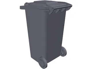 Wheelie Bin 3D Model