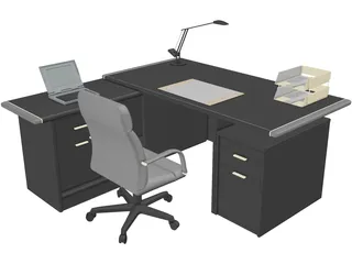 Full Desk Set 3D Model