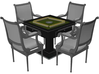 MaJiang Desk 3D Model