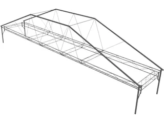 Fink Truss Bridge 3D Model