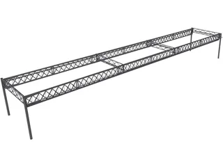 Truss Girder Bridge 3D Model