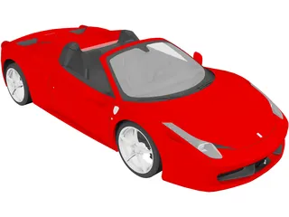 Ferarri 458 Spider (2012) 3D Model