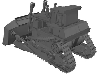 Caterpillar Bulldozer 3D Model