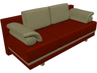 Double Sofa 3D Model