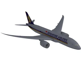 Boeing 787-800 Singapore Airlines 3D Model