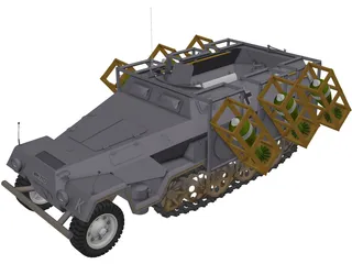 Sd.Kfz. 251/1 Ausf. C Wurfrahmen 3D Model