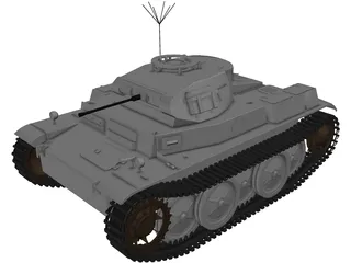 Pz IIL Luchs 3D Model