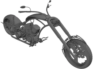 Custom Chopper 3D Model