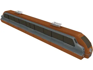 Train Futuristic 3D Model