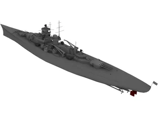 Gneisenau Cruiser 3D Model