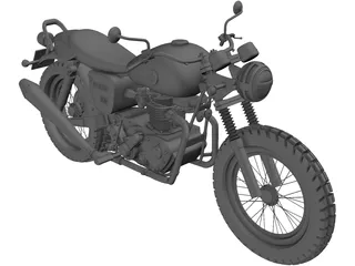 Yamaha 350 Custom 3D Model