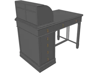 Desk Table 3D Model