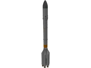 Proton Rocket 3D Model