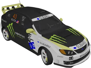 Subaru Impreza WRX STi Ken Block 3D Model