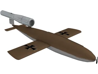 V-1 Buzz Bomb 3D Model