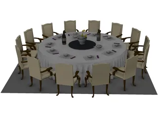 Catering Table 3D Model