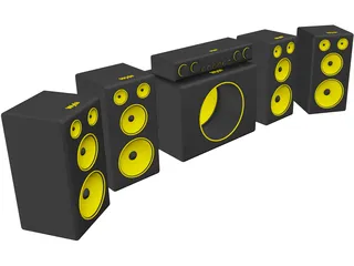 Sound System 3D Model