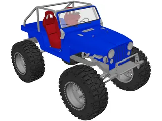Jeep CJ5 Rock Crawler (1975) 3D Model