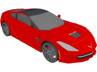 Chevrolet Corvette Z51 Stingray (C7) (2014) 3D Model